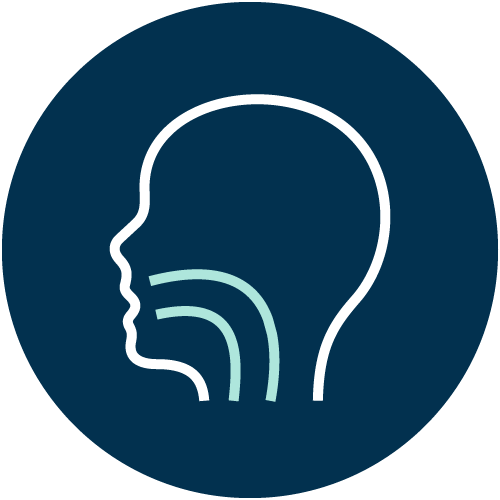 Icon: Kopfprofil mit Hals (Halschirurgie)