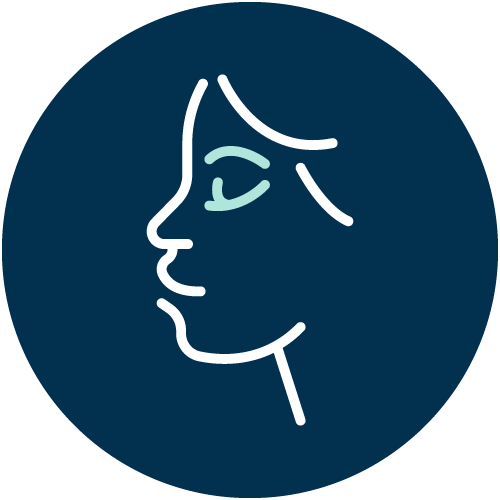 Icon: Gesichtsprofil (plastische Chirurgie des Gesichts)